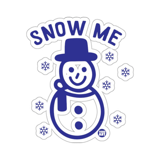 SNOW ME Happy Snowman Winter Blue Snowflake product type