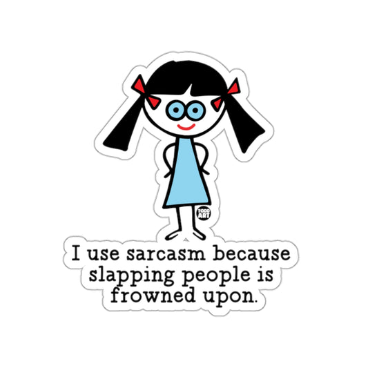 Funny Girl with Sarcastic Quote Sticker for Laptops