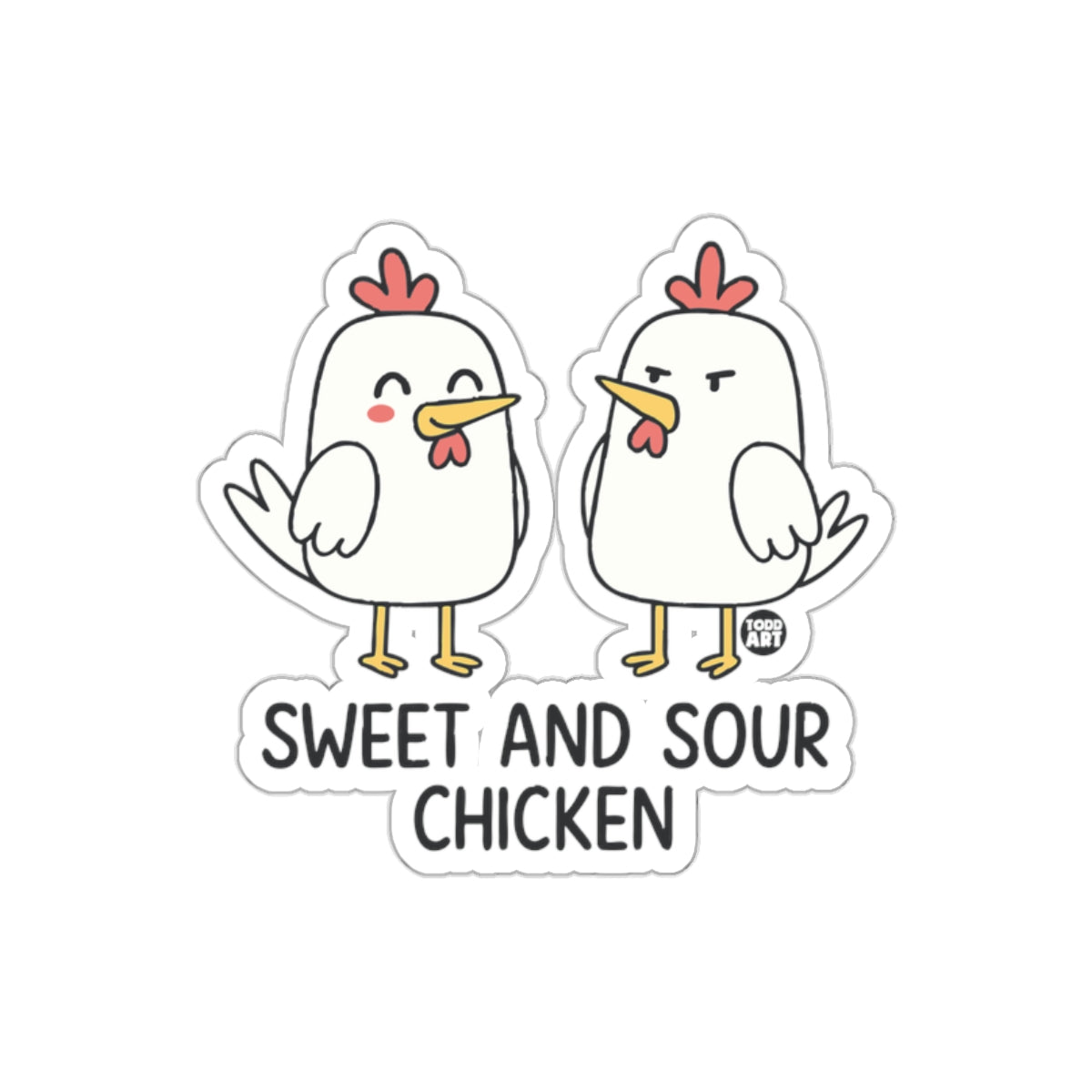 Sweet and Sour Chicken Cartoon Sticker