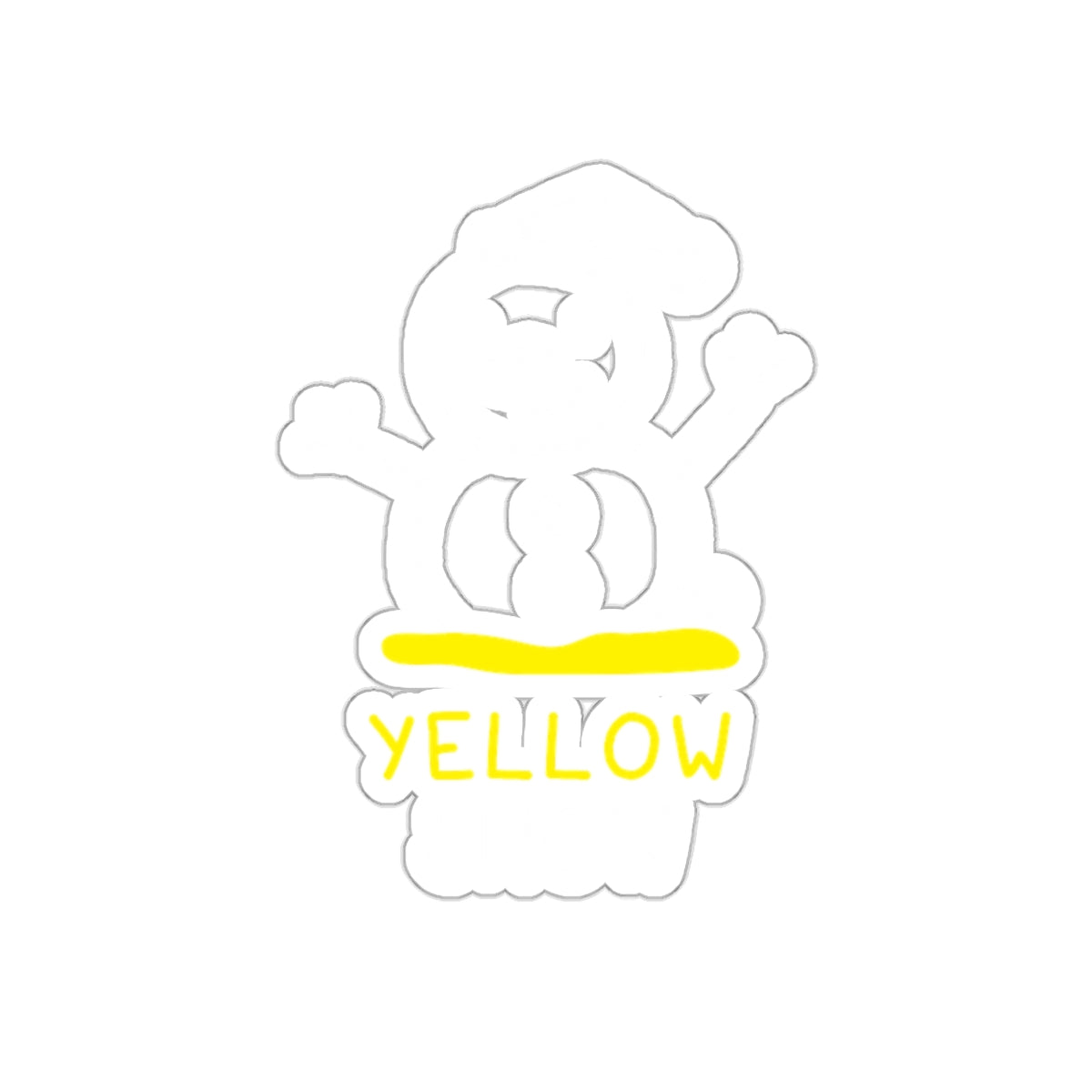 Fun Yellow Snowman Decorative Sticker for Kids