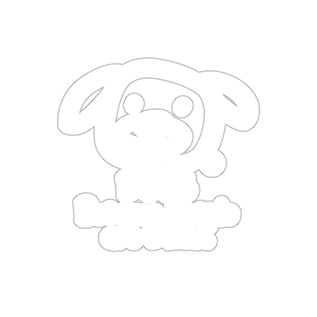 Adorable Cartoon Dog Customizable Wall Decal Sticker
