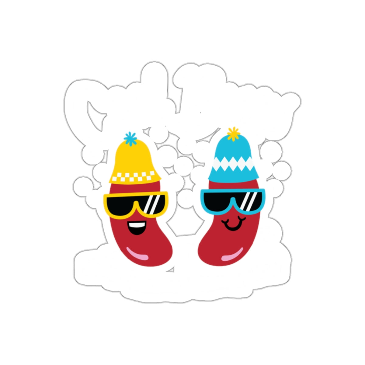 Cool Beans Fun Character Design Sticker