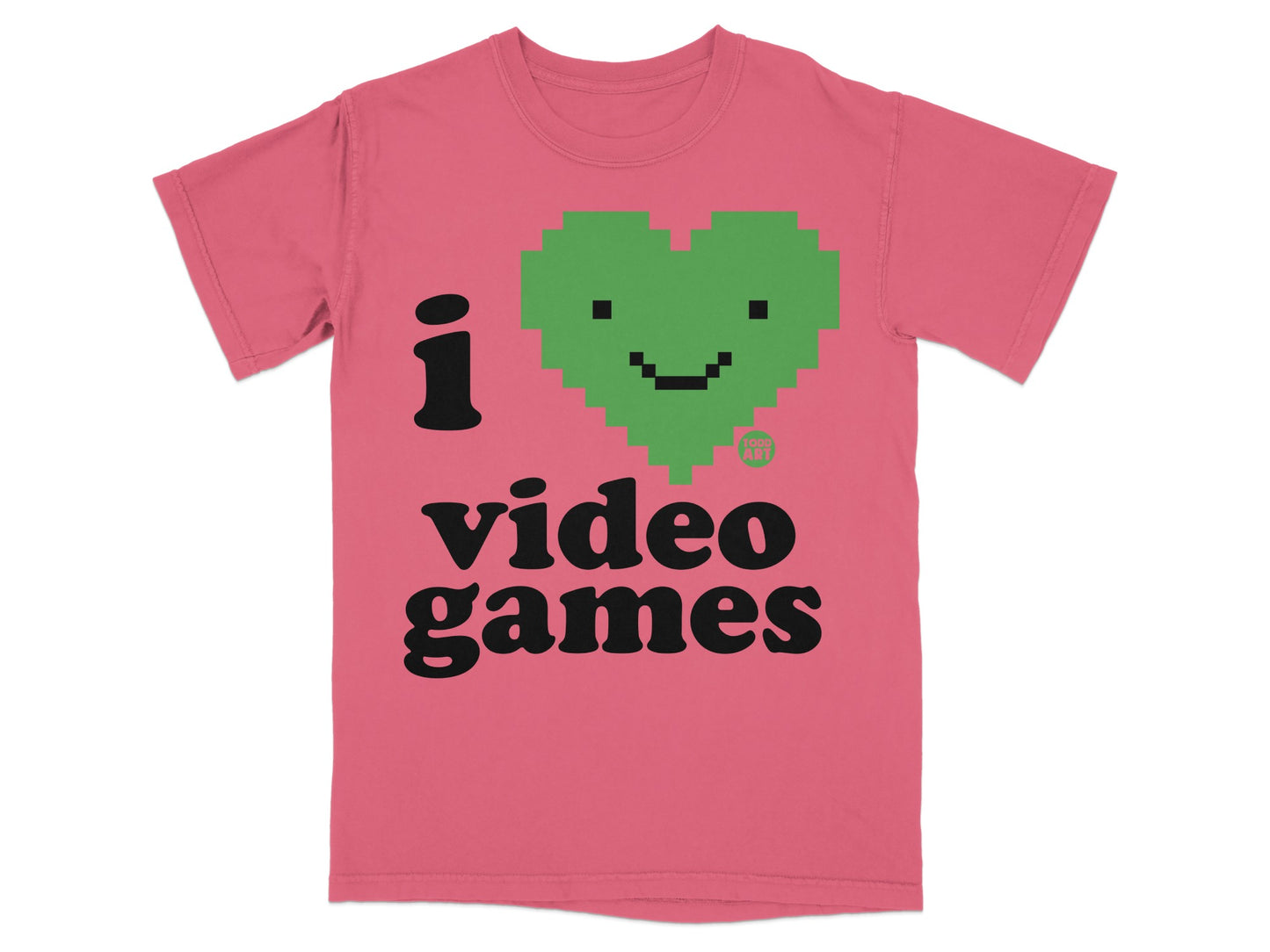 I Love Video Games Pixelated Heart Shirt