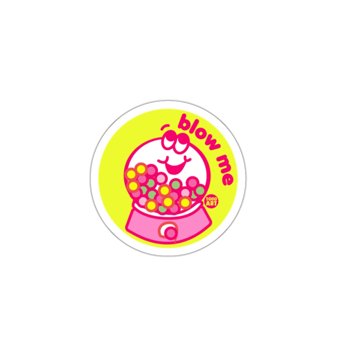 Blow Me Gumball Machine Bright Sticker