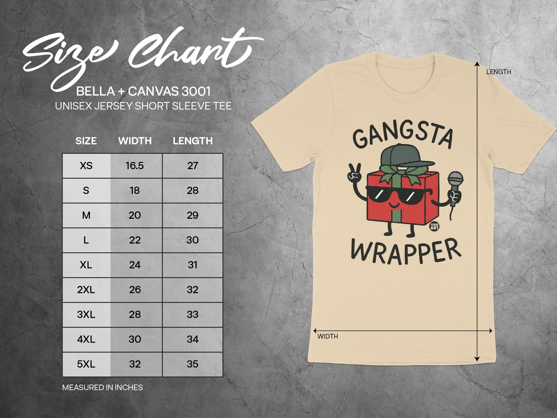 Gangsta Wrapper Funny Christmas T-Shirt Holiday Apparel