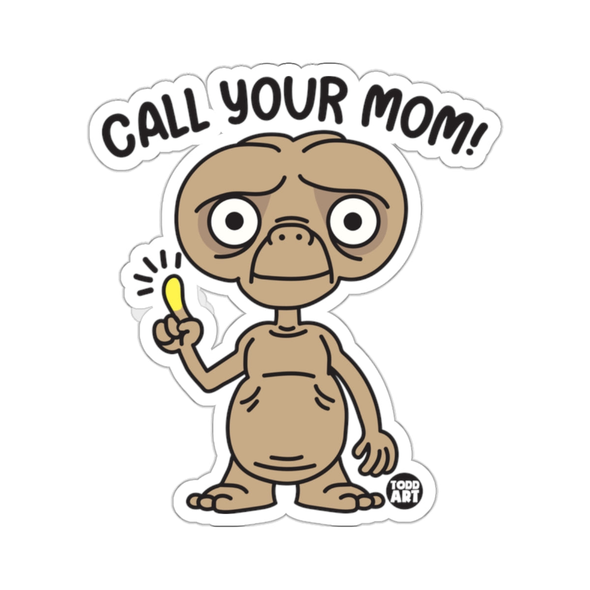 Call Your Mom Cartoon Character Sticker Decal
