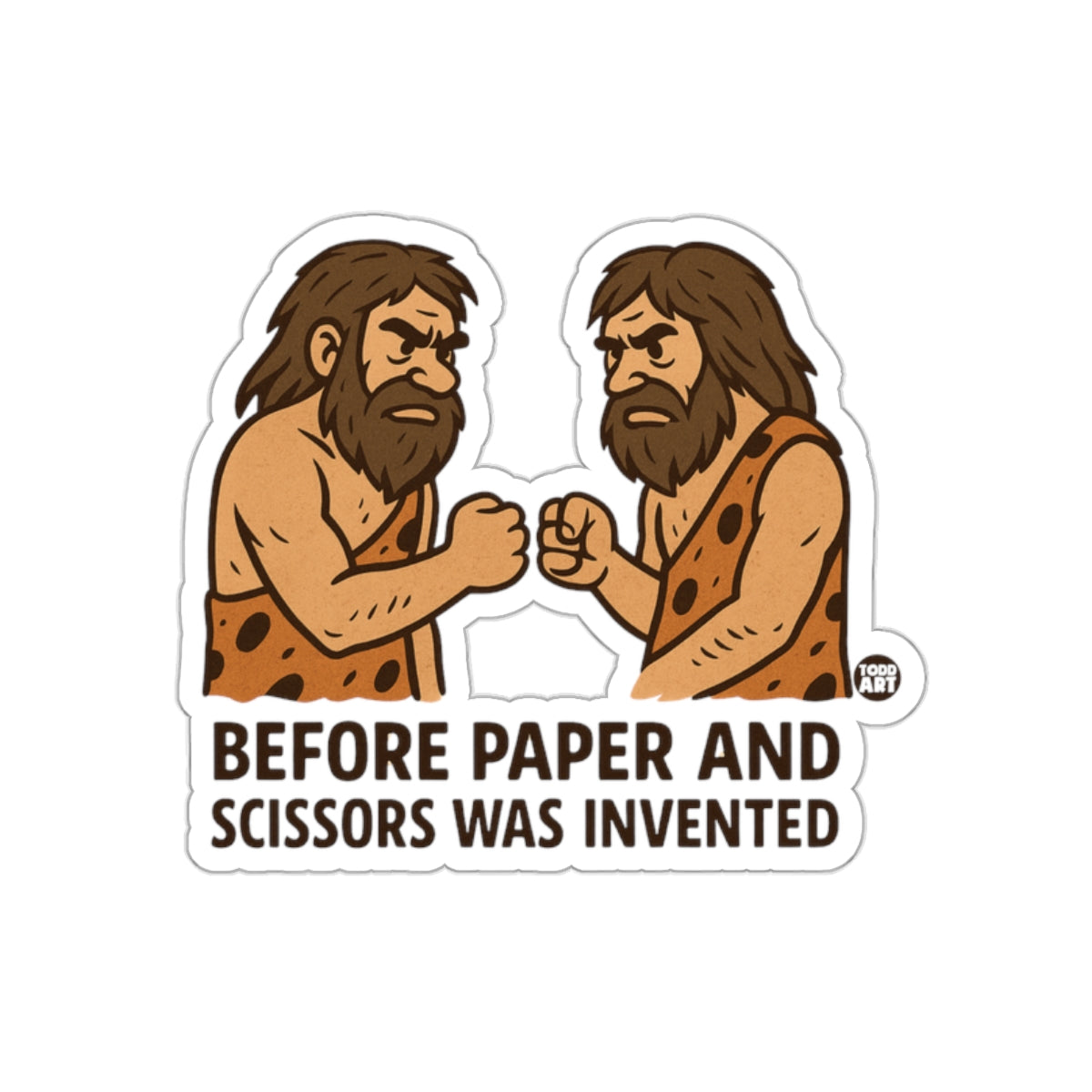 Before Paper And Scissors Was Invented Sticker