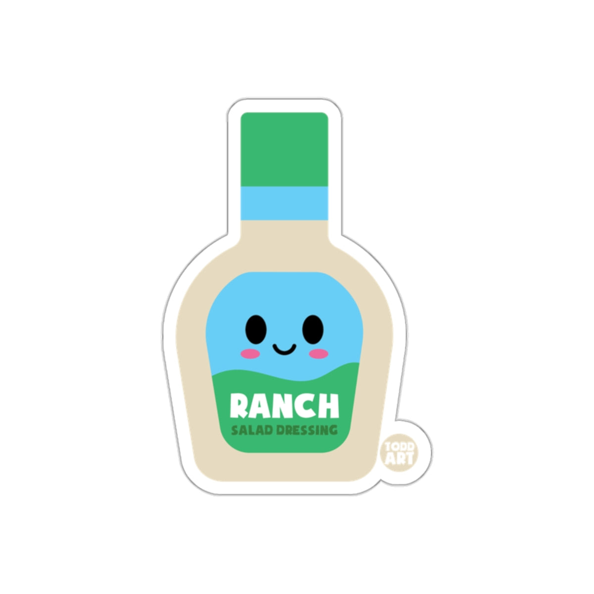 Cute Ranch Salad Dressing Bottle Sticker