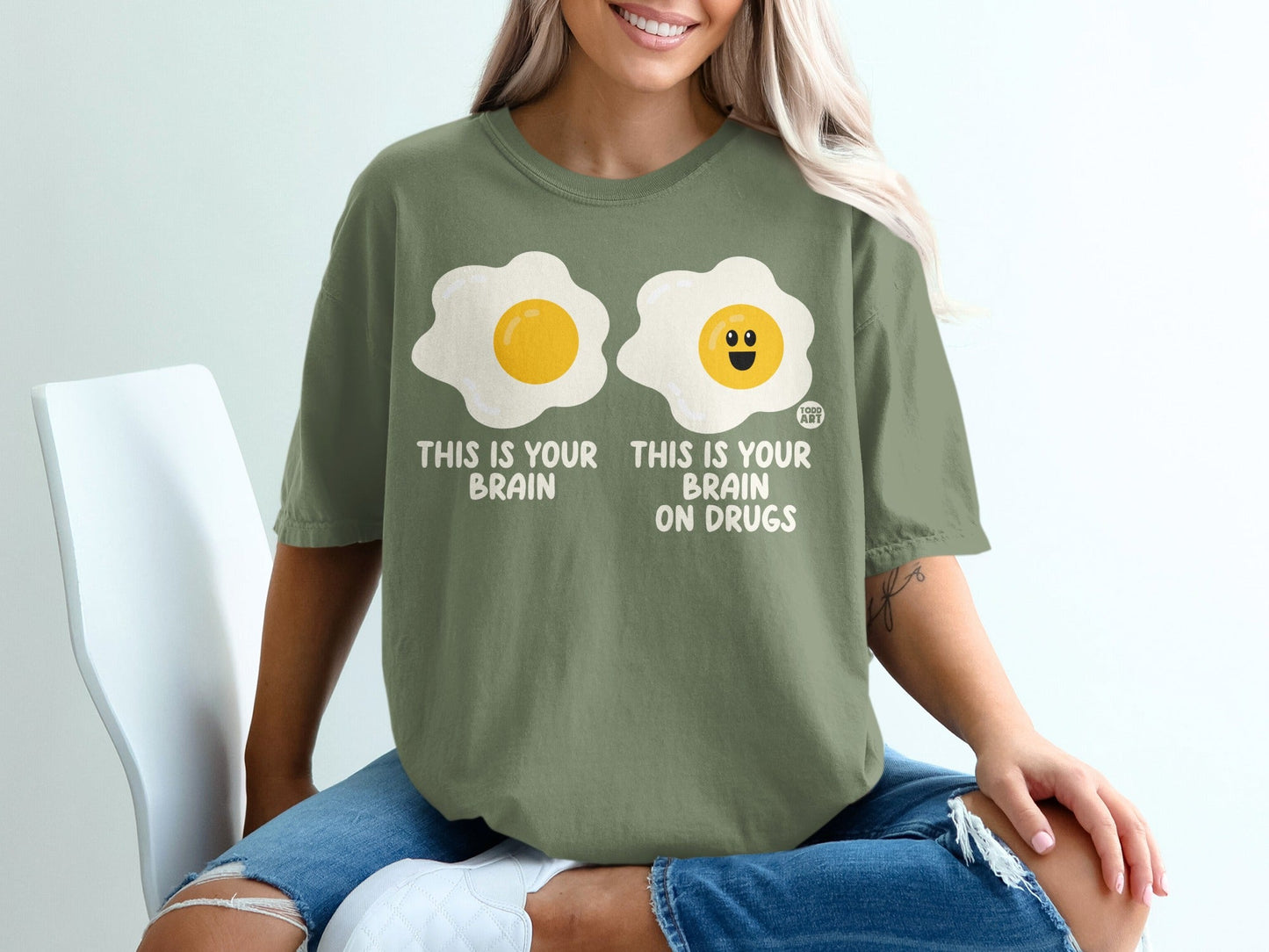 This is Your Brain On Drugs Funny Graphic T-Shirt