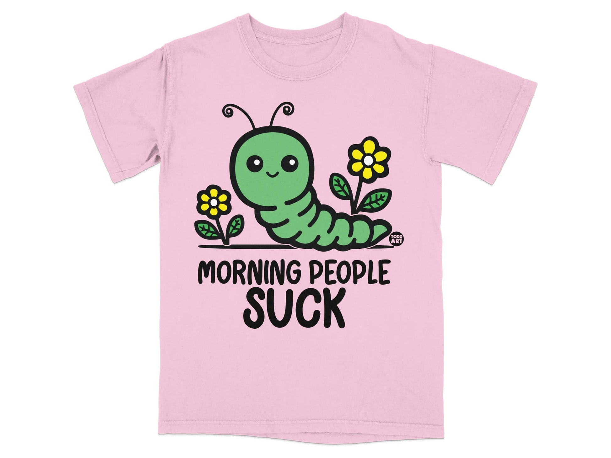Morning People Suck Graphic Tee Fun Novelty Shirt