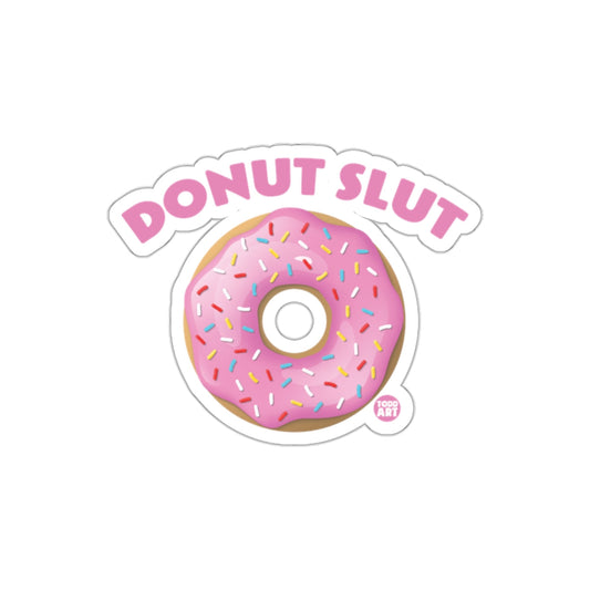 Pink Frosted Donut Slut Sticker with Sprinkles