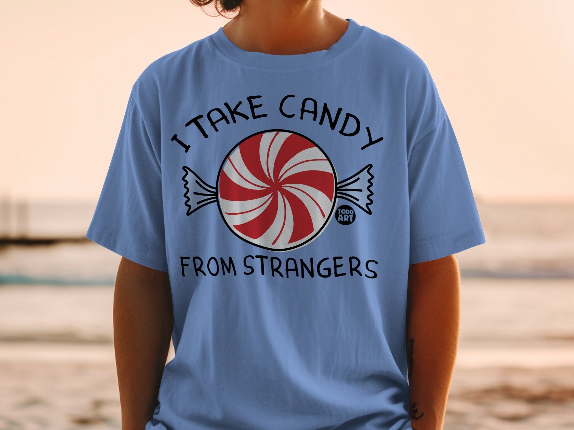 Funny I Take Candy From Strangers Graphic T-shirt