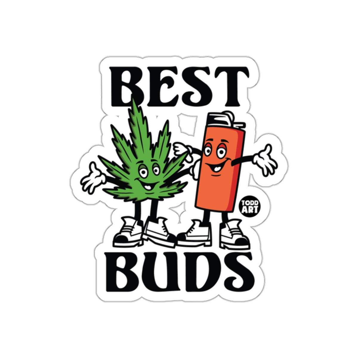 Best Buds Cartoon Sticker Characters Illustration Sticker