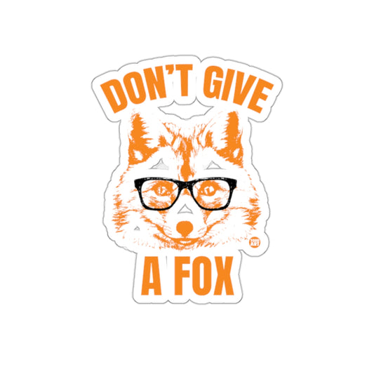 Don't Give A Fox With Glasses Sticker