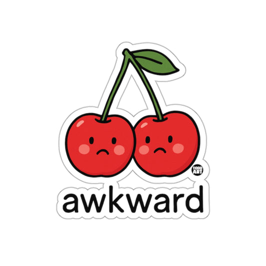 Awkward Cherries Illustration Sticker Fun Design