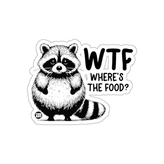 Funny Raccoon Asking WTF Where's the Food sticker