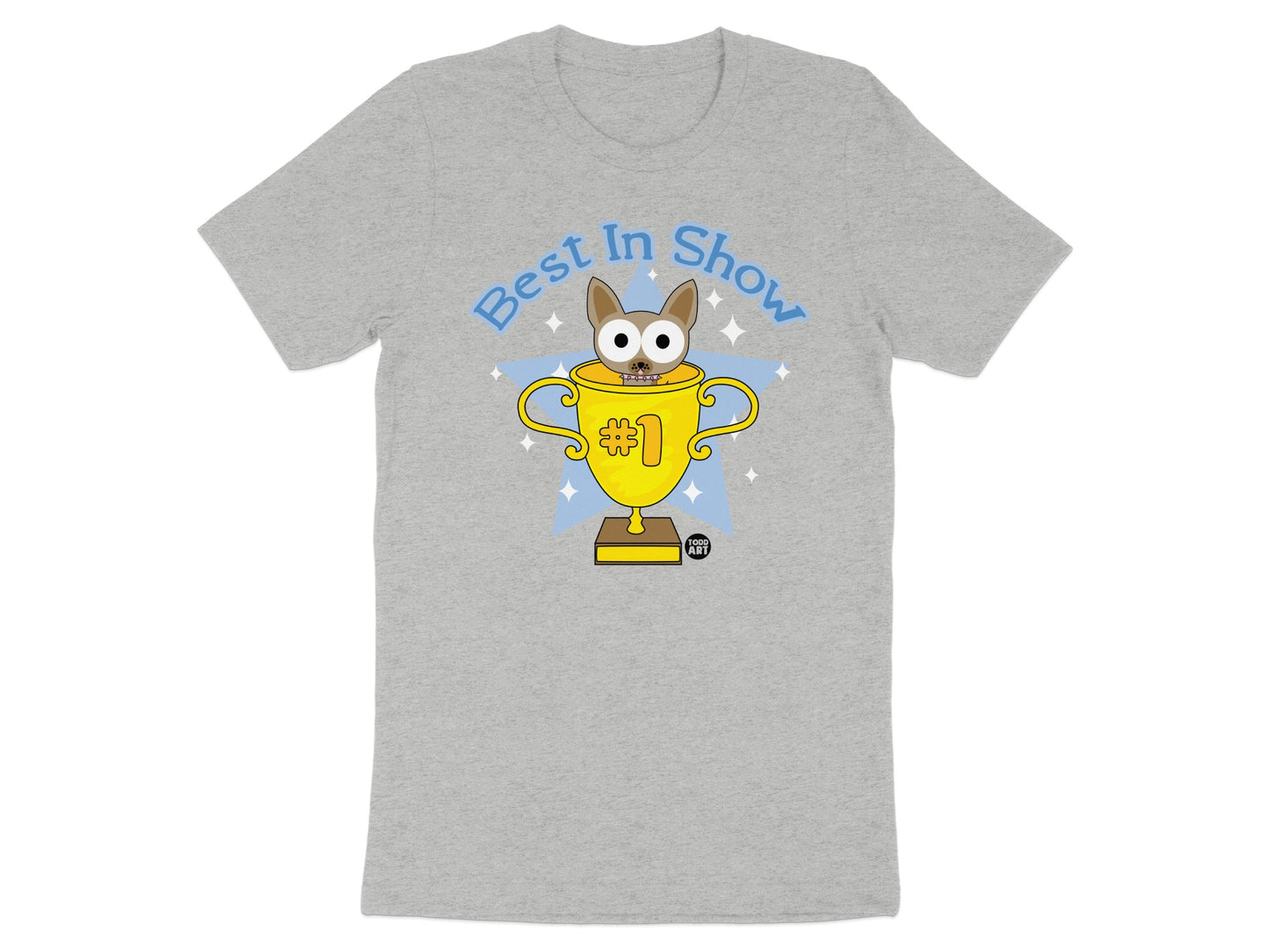 Best In Show Dog With Trophy Graphic T-Shirt