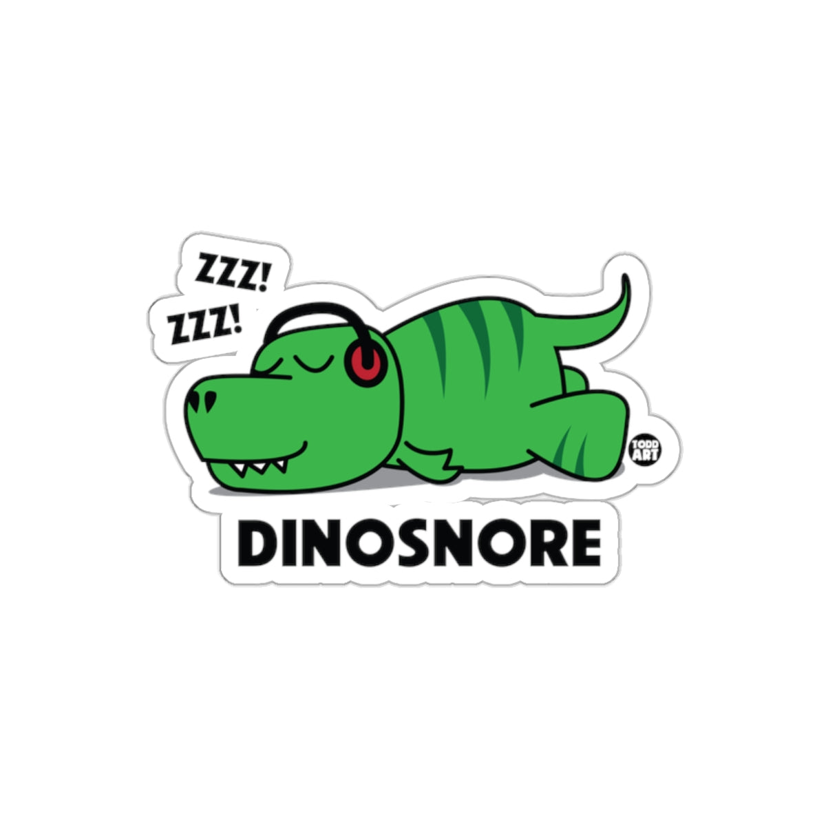 Cute Sleeping Dinosaur With Headphones Product
