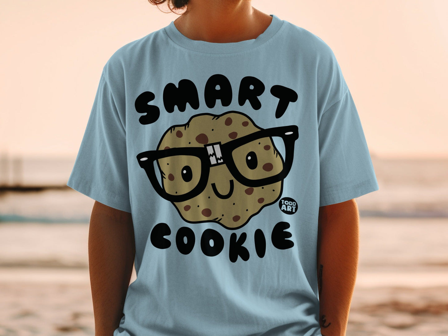 Smart Cookie Graphic Tee with Fun Cookie Art Design