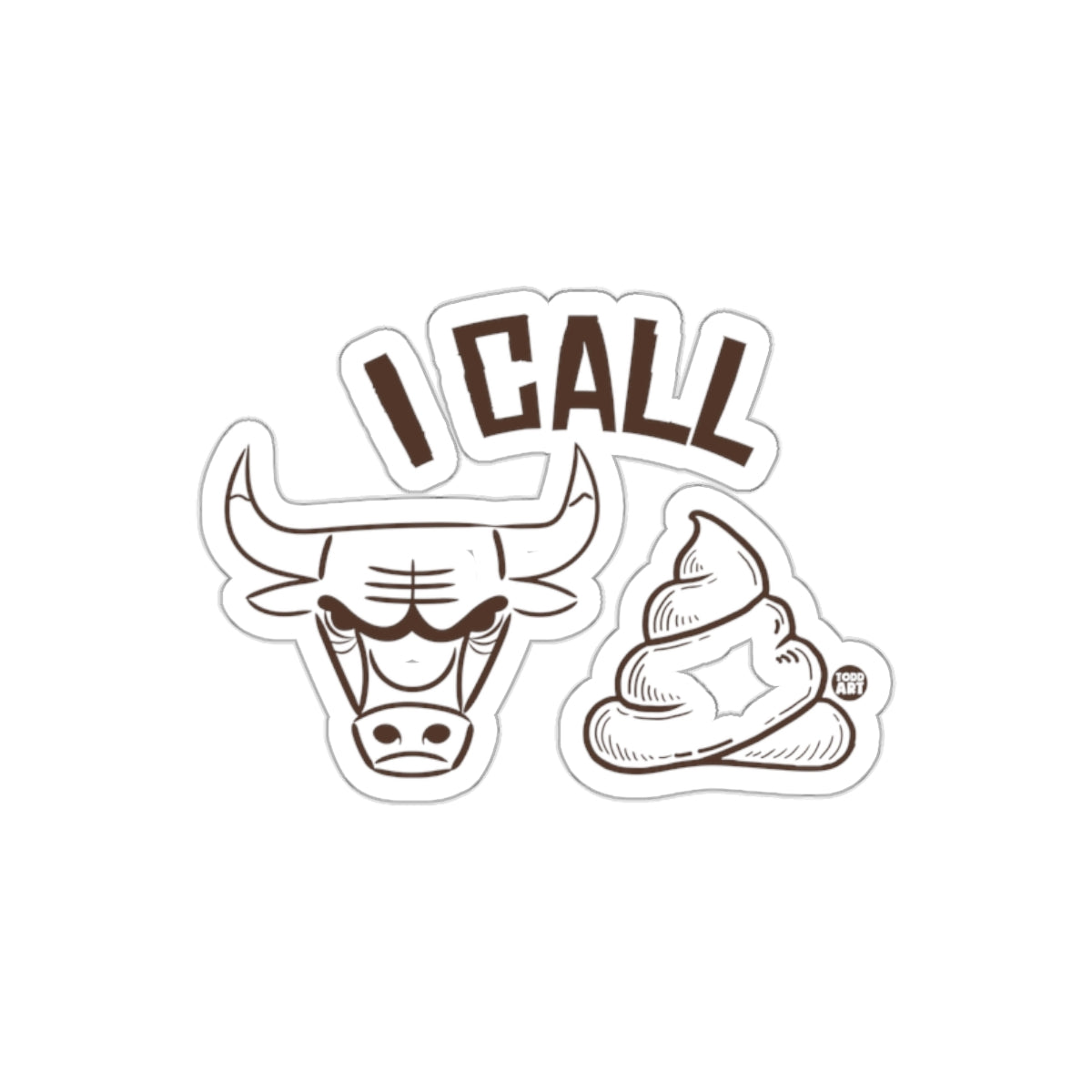 I Call Bullshit Sticker Funny Bulls Themed Design
