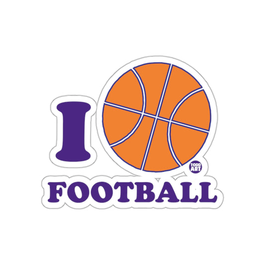 I Heart Football with Basketball Stickers