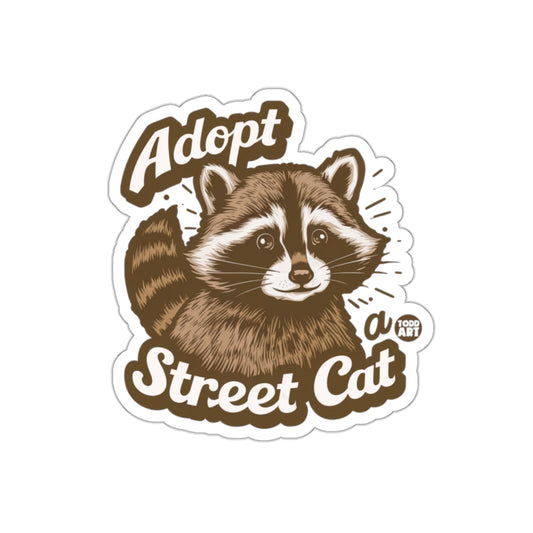 Adopt A Street Cat Raccoon Illustration Todd Art Stickers