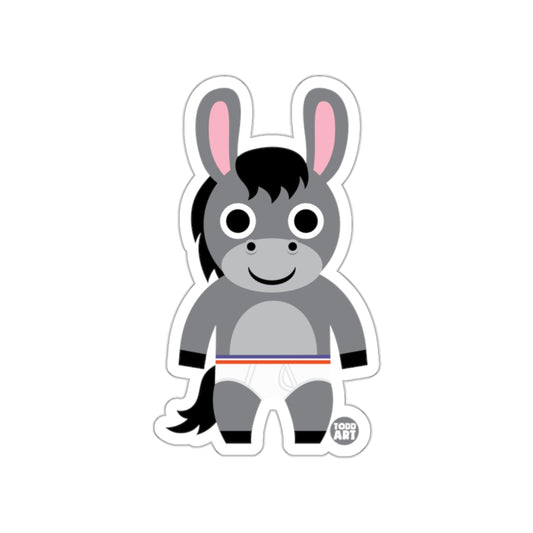 Cute Cartoon Donkey With Big Eyes Sticker Product
