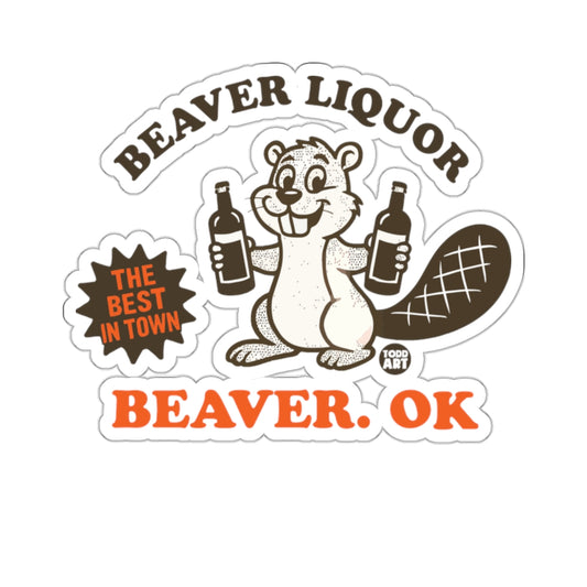 Beaver Liquor Cartoon Character THE BEST IN TOWN product type