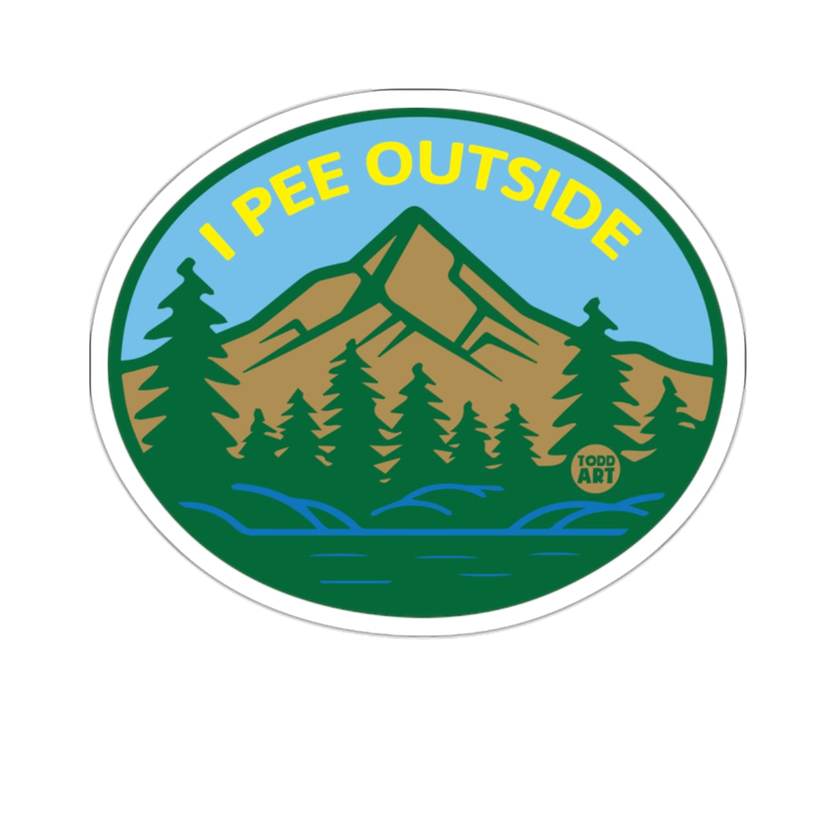 I Pee Outside Funny Nature Adventure Outdoors Stickers