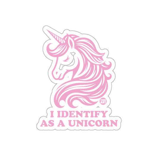 I Identify As A Unicorn Pink Graphic Sticker
