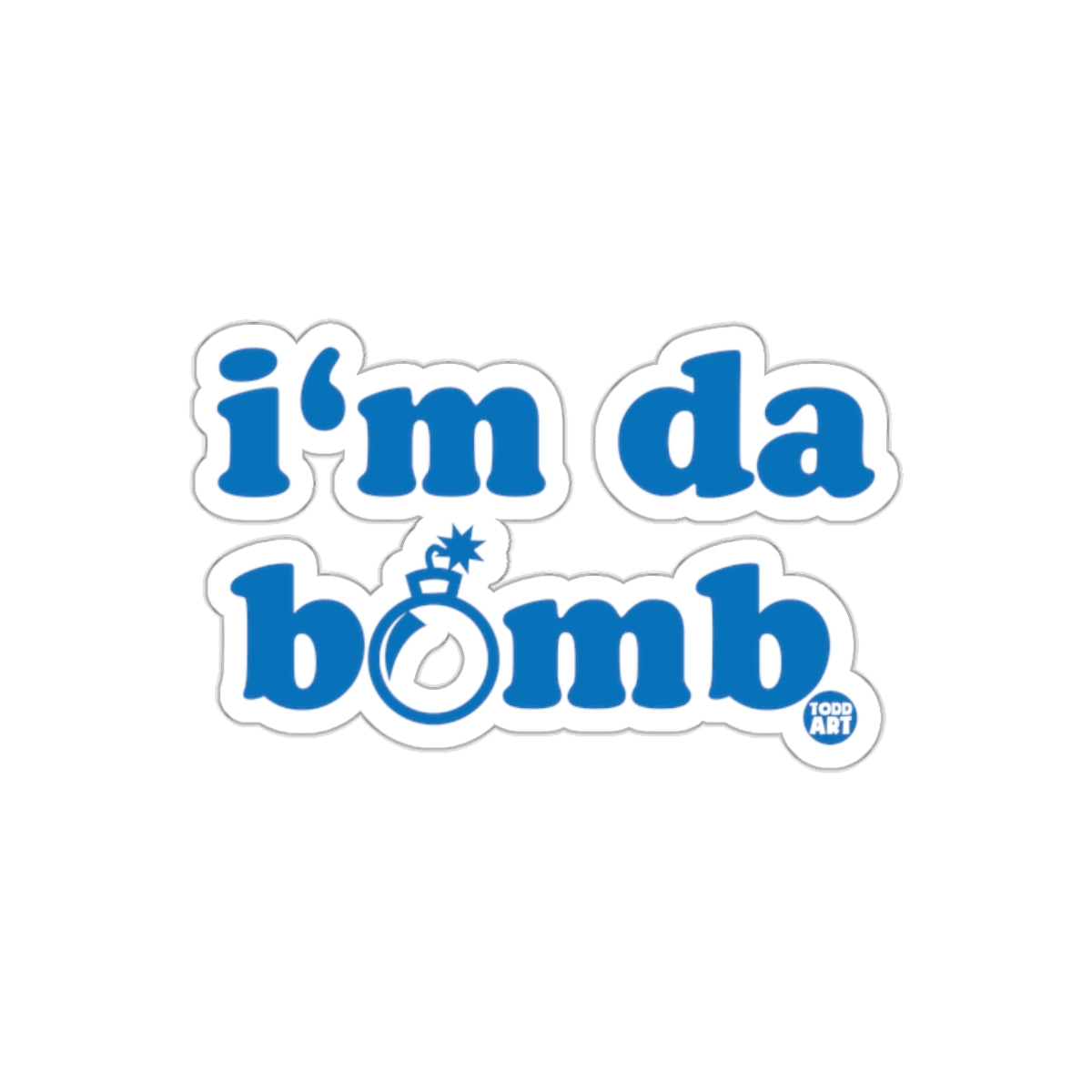 I'm Da Bomb Retro Style Graphic Design Sticker