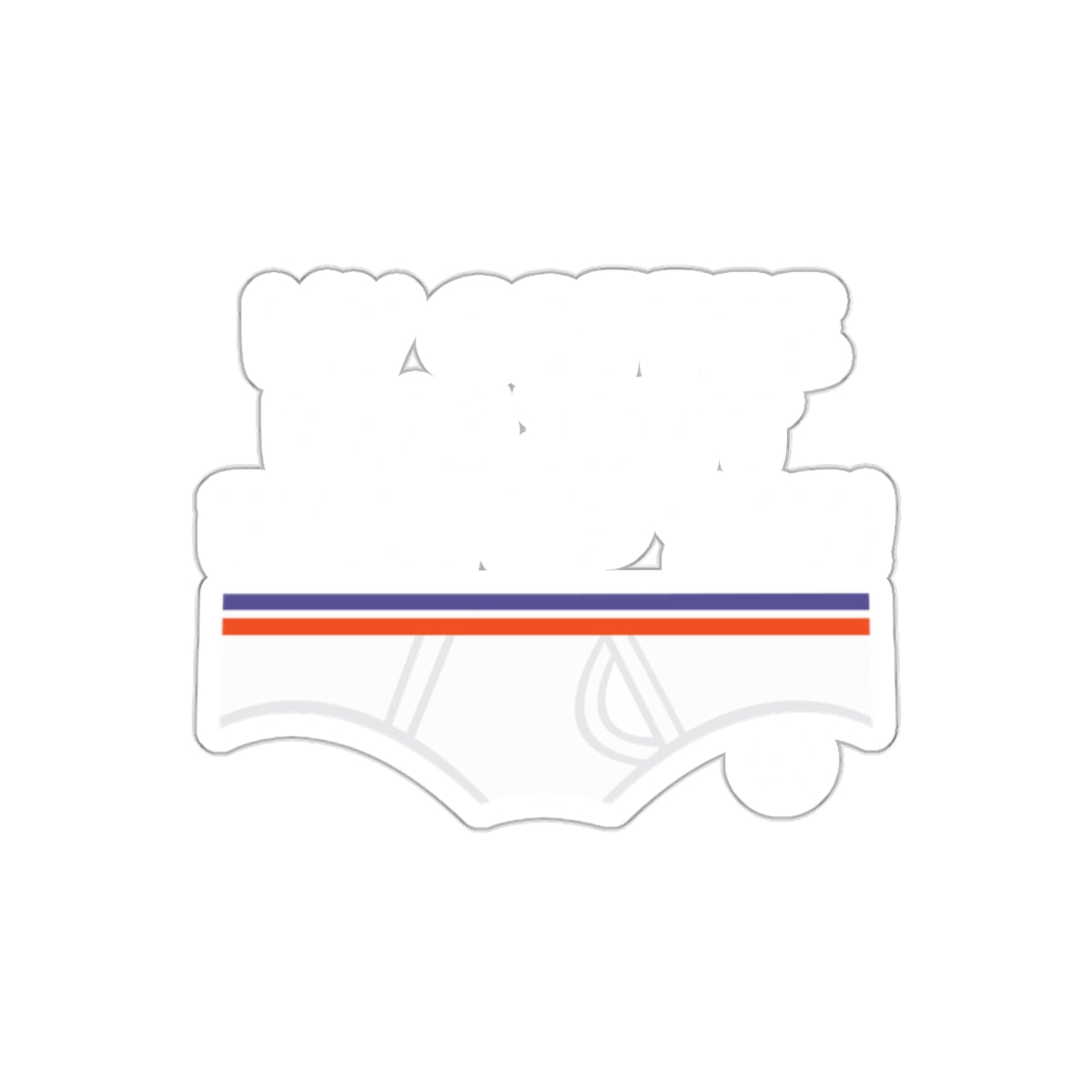 Unique Design White Background Fun Sticker