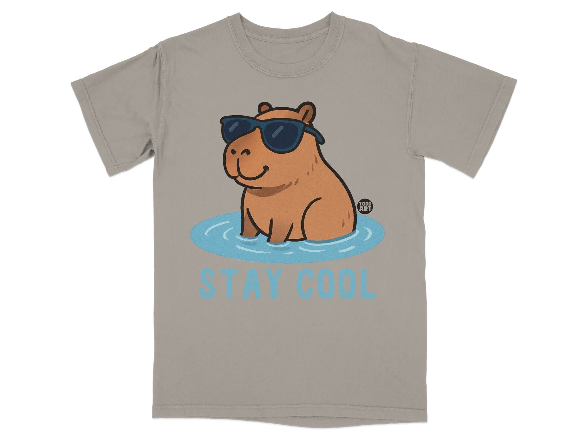 Stay Cool Hippo Graphic Tee Shirt Fun Summer Design
