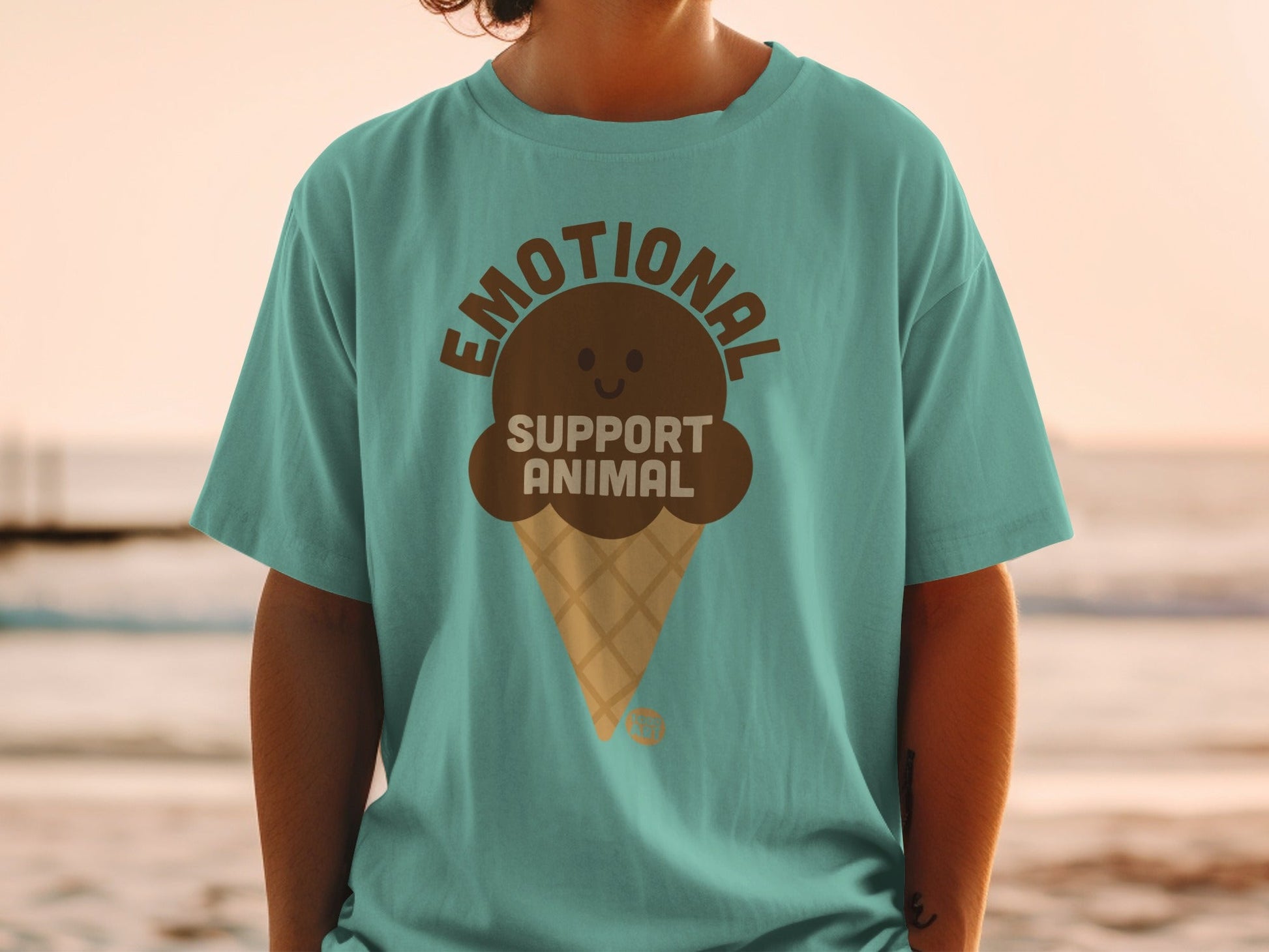 Emotional Support Animal Ice Cream Graphic Tee
