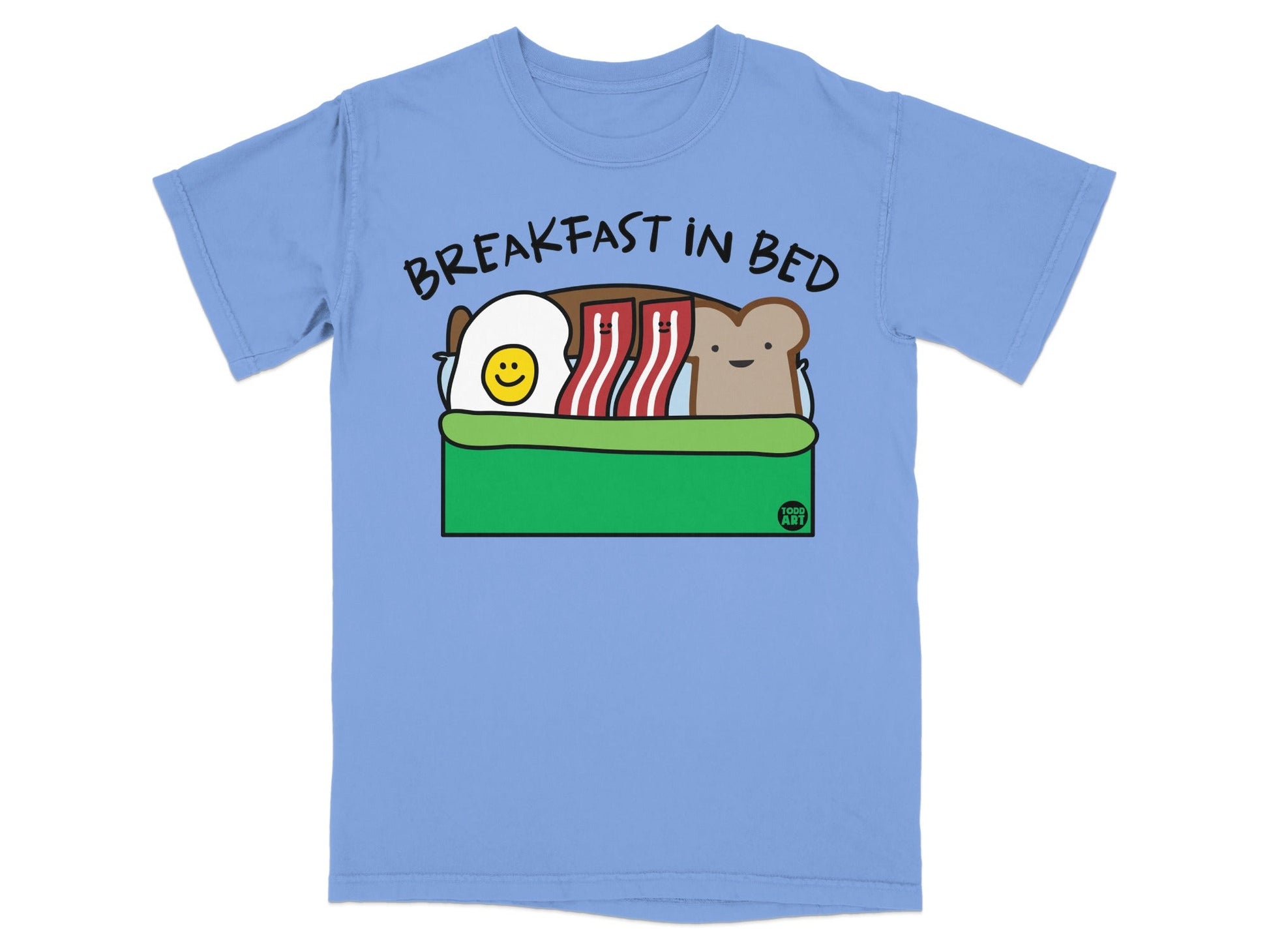 Breakfast In Bed Cute Food Characters T-Shirt