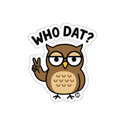 Who Dat Peace Sign Owl with Glasses Funny Stickers
