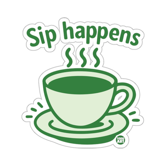 Sip happens hot drink cup saucer design TODD ART 