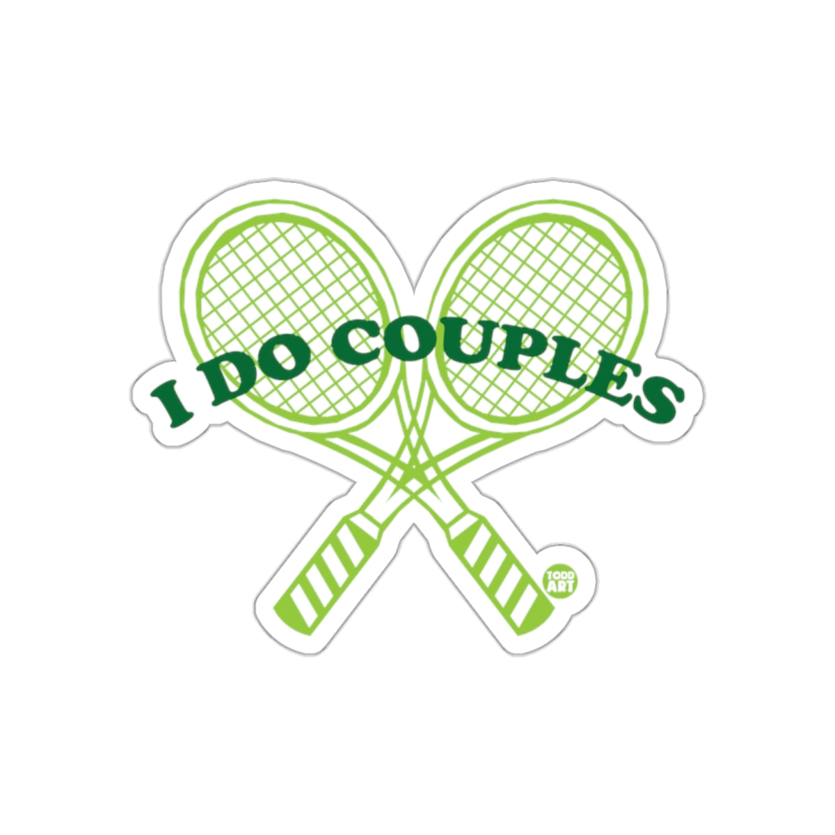 I DO COUPLES Tennis Racquet Graphic Design Stickers