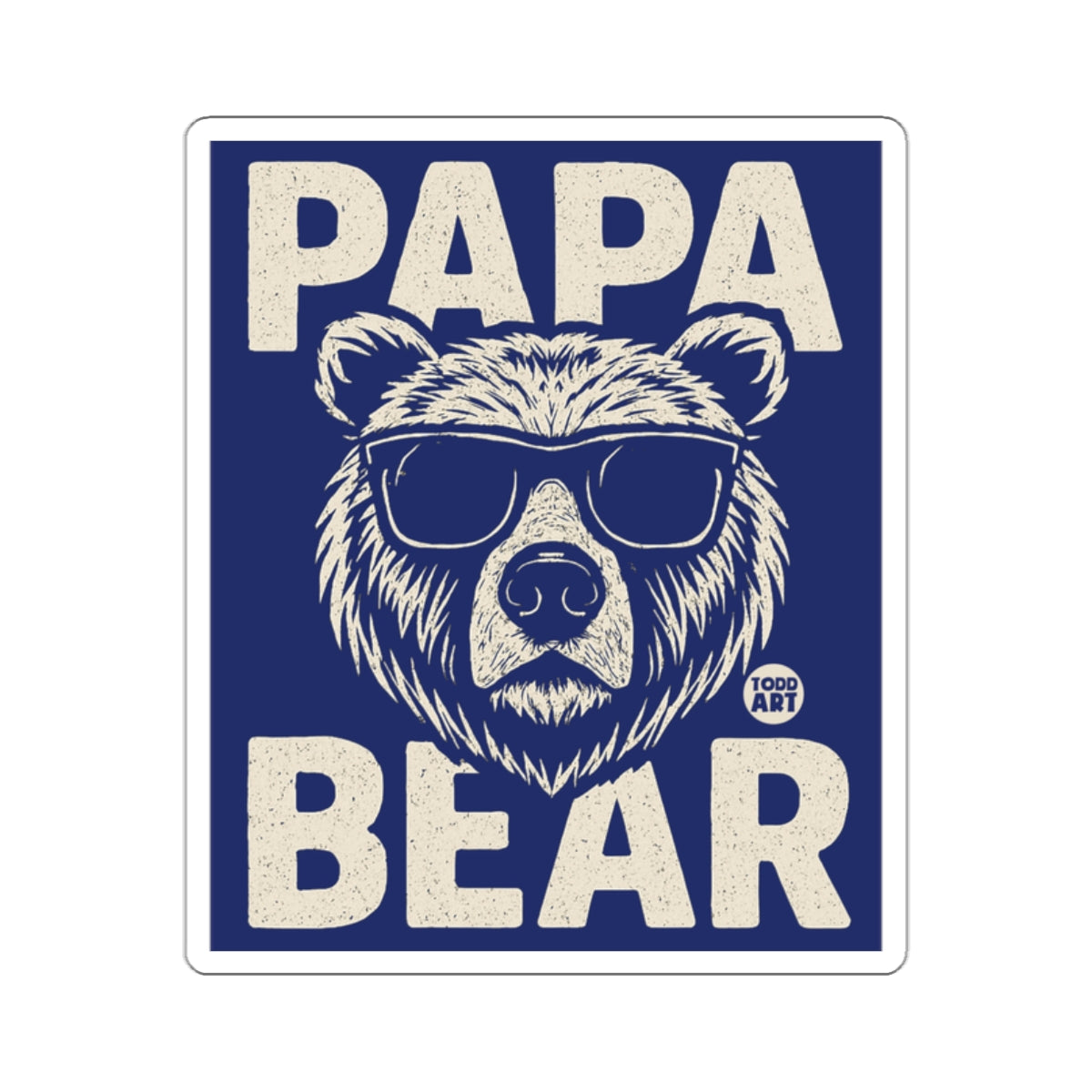 Cool Papa Bear with Sunglasses Graphic Poster Print