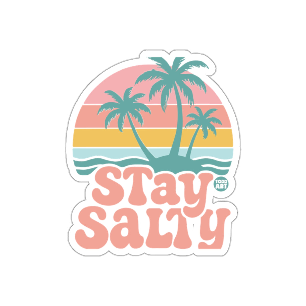 Stay Salty Tropical Vibes Sticker Design