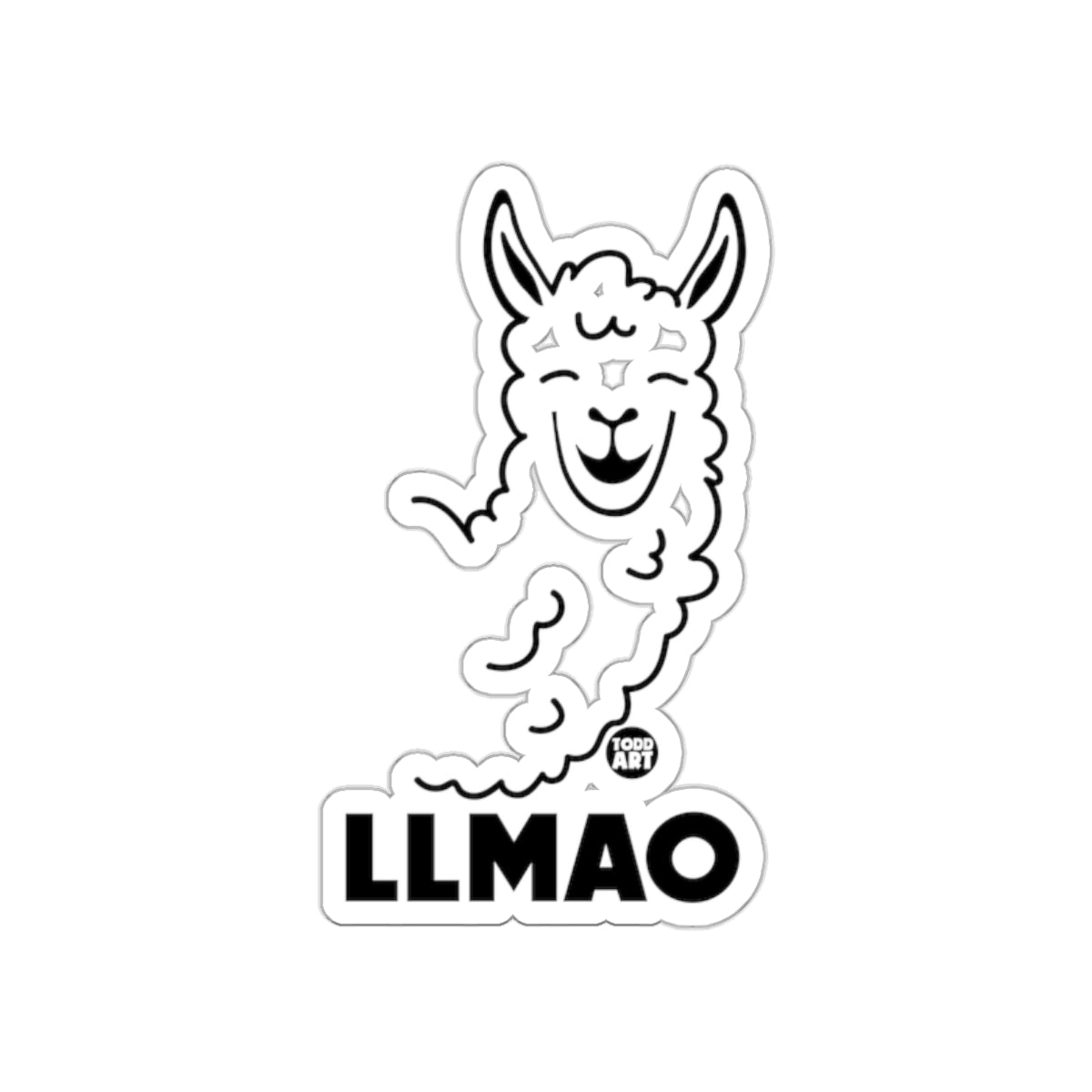 LLMAO Funny Llama Graphic Sticker for All Ages