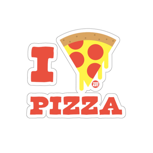 I Love Pizza Design with Slice Todd Art Food Stickers