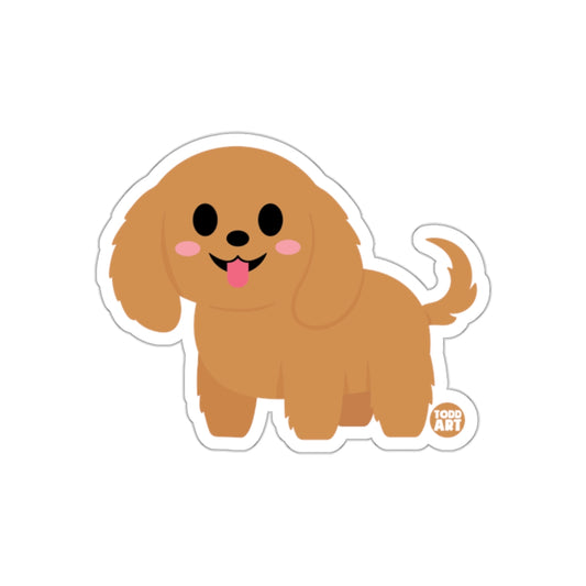 Cute Cartoon Brown Puppy Dog Sticker for Animal Lovers