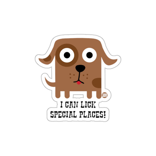 Cute Funny Dog I Can Lick Special Places Sticker