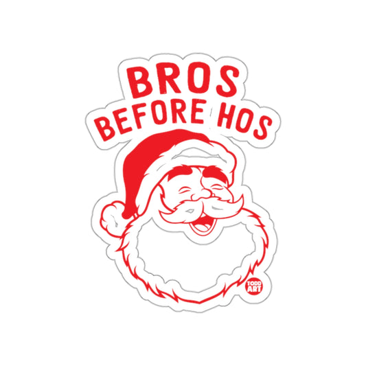 Bros Before Hos Santa Claus Sticker Christmas Humor