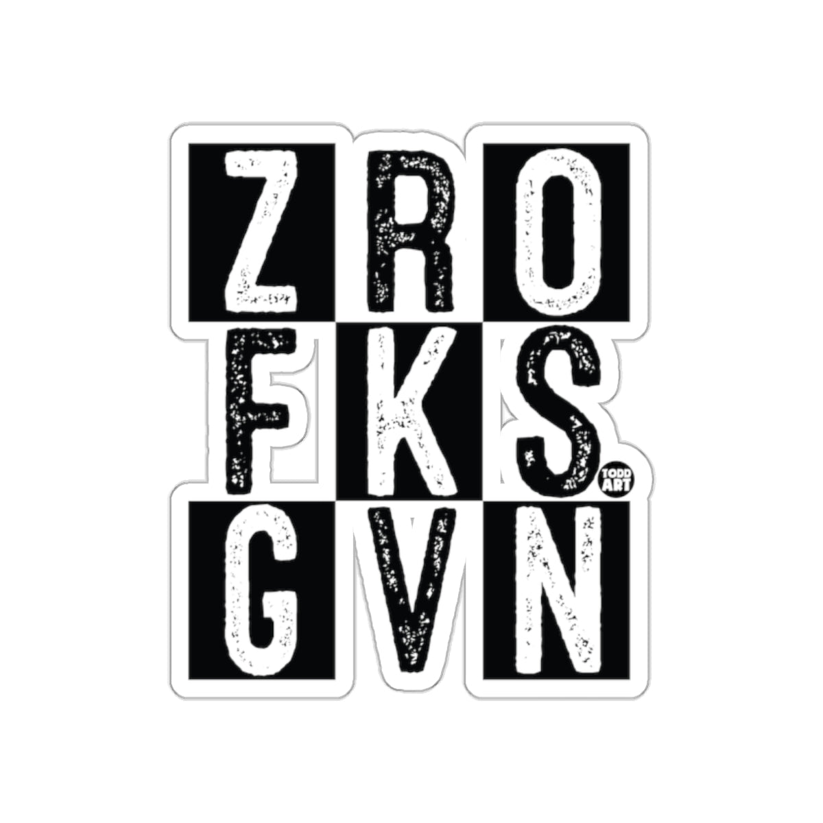 ZRO FKSGVN Bold Graphic Sticker Design Product