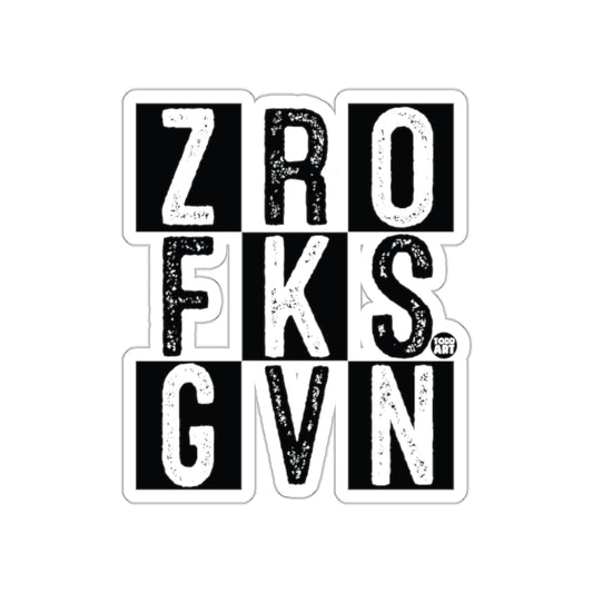 ZRO FKSGVN Bold Graphic Sticker Design Product