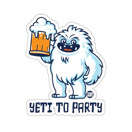 Yeti to Party Cheerful Yeti Beer Mug Drinking Sticker product type