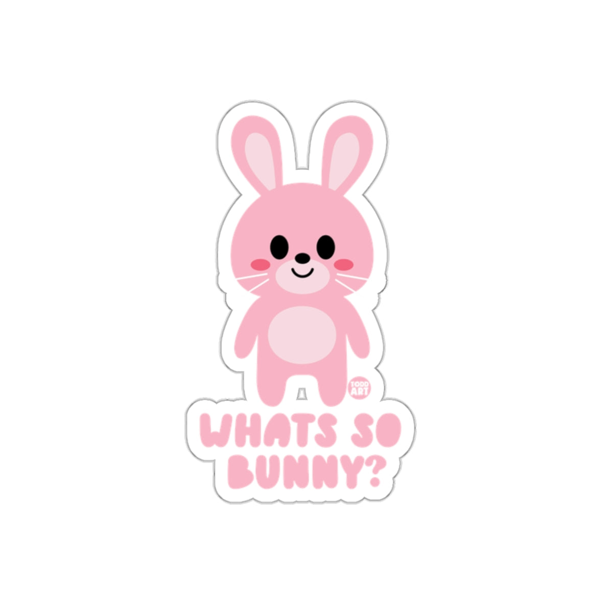 Cute What's So Bunny Sticker for Personalization