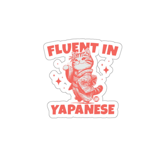 Fluent In Japanese Cat Sticker Unique Design
